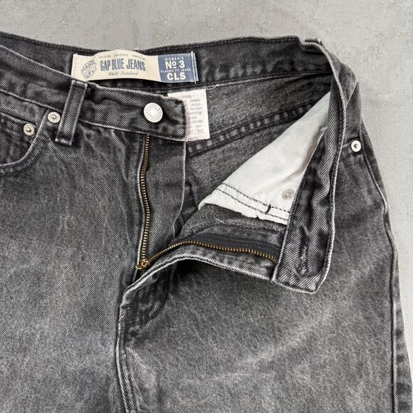 Vintage 1990s-2000s Gap Faded Black High Waisted "Classic Fit Jeans" Fit 27 x 27 - Picture 3 of 6